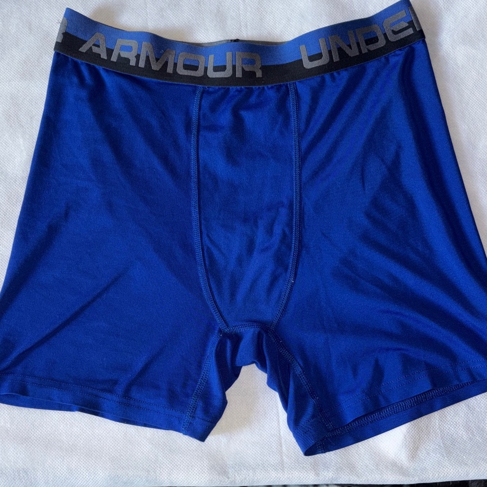 Under Armour Royal Blue Boxer Briefs YXL